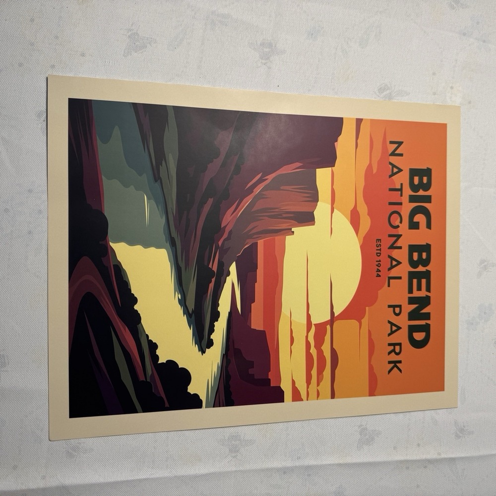 Big Bend National Park Unframed Poster Print 11x14 Sunset Canyon Wall Art